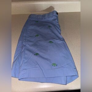 Blue Brooks Brothers Shorts with Embroider Turtles